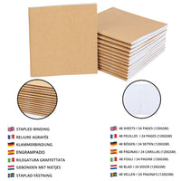 1 x RAW Customer Returns BELLE VOUS Notebook 48 Pack Blank Unlined Brown Kraft Paper Notebook Set - Journal Book - 10.5 x 10.7 cm - 24 Paper Pages - Blank Notebook for Travel Office - RRP €27.99