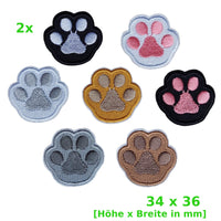 2 x RAW Customer Returns Laufal iron-on patches dog paws, 14 stickers patches to iron on - RRP €16.12