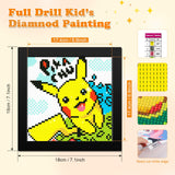 11 x Brand New NAIMOER Diamond Painting Kits for Kids with Frame, Framed Diamond Painting for Kids 6-12, 5D Diamond Art Cartoon Kids Mosaic Beads, DIY Diamond Painting for Home Decor 8x8inch - RRP €87.34