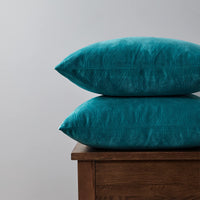 1 x RAW Customer Returns Topfinel cushion cover 40x60 turquoise set of 2 vintage decoration with wave pattern velvet plain cushion covers pillowcase upholstery cover for sofa living room decorative pillow sofa cushion neck pillow head pillow - RRP €17.51