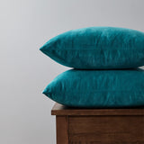 1 x RAW Customer Returns Topfinel 45x45 cushion cover turquoise velvet set of 2 vintage decoration with wave pattern cushion covers pillowcase upholstery cover for living room decorative pillow sofa cushion neck pillow head pillow- RRP €17.99