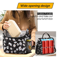 3 x RAW Customer Returns HOMESPON Cooler Bag Small Foldable Insulated Lunch Bag Picnic Bag Thermal Bag for Women Adults Lunch Box Container with Shoulder Strap Front Pocket for Work Picnic Colorful Flower  - RRP €56.82