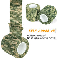 1 x Brand New LOOGU Camo Tape Wrap for Gear - Self-Adhesive Non-Woven Fabric Tape with Stretchy Bandage - Camo Tape is Perfect for Camouflage Needs - RRP €31.2