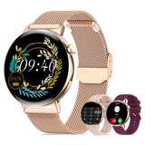 1 x RAW Customer Returns Iaret Smartwatch Women with Telephone Function, 1.32 Inch HD Touchscreen Fitness Watch with Menstrual Cycle, Heart Rate Monitor, SpO2, 20 Sports Modes, Waterproof Sports Watch Wristwatch Android iOS, Rose Gold - RRP €59.99