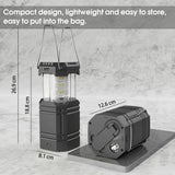 1 x RAW Customer Returns Solar Camping Hand Crank Lantern, Portable Ultra Bright LED Flashlight, 30-35 Hours Runtime, USB Charger, 3000mAh Power Bank, Outdoor Electronic Lantern, Hiking Reading, Emergency - RRP €15.12