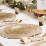 1 x RAW Customer Returns Matana - 120 Elegant Rigid Transparent Plastic Plates with Gold Glitter 2 Sizes - Resistant and Reusable - Weddings, Birthdays, Baptisms, Christmas, Barbecues, Parties - RRP €56.76