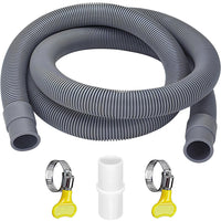 1 x RAW Customer Returns 1.5m drain hose, drain hose extension set, drain hose washing machines, with hose clamp, drain hose dishwasher, drain hose waste water hose extension - RRP €11.78