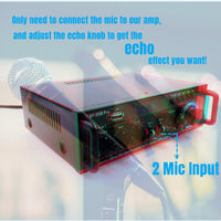 1 x RAW Customer Returns 2-channel amplifier, mini HiFi amplifier 2023 improved BT-298 Pro version Bluetooth receiver audio amplifier max 400 W x 2 RMS 50 W x 2 with USB RCA MIC FM - RRP €40.33