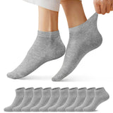 1 x RAW Customer Returns FALARY Socks Sneaker Women 39-42 Sneaker Socks Women Men 39-42 Gray Sneaker Socks Short 10 Pairs Cotton Breathable Half Socks Unisex - RRP €24.71