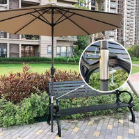 1 x Brand New RANSENERS Parasol with Stand, 145 x 145 cm, Garden Parasol for Balcony, Garden and Terrace, Steel Frame, 4 Ribs, Polyester Cover with UV Protection 30 , Silver Stand - RRP €24.0