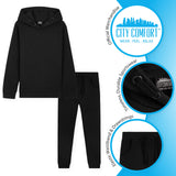 1 x RAW Customer Returns CityComfort children s tracksuit, jogging suit for boys and girls black, 7-8 years  - RRP €21.04