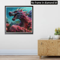 1 x Brand New Diymood DIY Diamond Painting Dragon Kit 5D Diamond Pictures Pink for Adults Artistic Rhinestone Embroidery Sets for Home Decoration 30X30 cm Wall Decoration - RRP €20.4