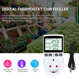 1 x RAW Customer Returns Weytoll Digital Temperature Controller Hermostat Timer Socket Heating Cooling 220V Temperature Detector LCD Screen for Greenhouse, Aquarium, Terrarium, Reptiles - RRP €17.1