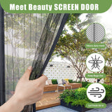 1 x RAW Customer Returns Meet Beauty fly screen door 140x220cm, fly screen balcony door black, magnetic insect protection for easy installation without drilling - RRP €31.82