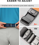 1 x RAW Customer Returns KEMISANT Men s Belt 2 Pieces, Men s Leather Belt Automatic Ratchet Buckle 35mm, Adjustable Trim to Fit Black Blue, 160cm 48-56adjustable waist  - RRP €39.34