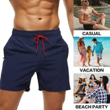 1 x RAW Customer Returns Aisprts Swim Trunks Men, Swim Shorts with Zipper Pockets for Men, Quick-Drying Waterproof Stretchy Swim Shorts with Drawstring and Mesh Inner Shorts, Men s Beach Shorts - RRP €19.99