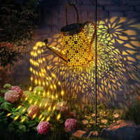 1 x RAW Customer Returns Solar garden, solar watering can with fairy lights, solar lamps, garden, , LED fairy lights, waterproof for courtyard path, balcony, terrace, tree, yard, gifts for mom, women, Mother s Day - RRP €25.99