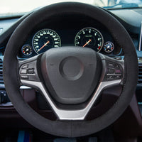 16 x Brand New ZATOOTO Steering Wheel Cover Suede DIY Car Steering Wheel Cover with Needle and Thread Comfort Steering Wheel Cover Universal 37-38 cm Black  - RRP €218.56