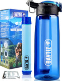 1 x RAW Customer Returns BAYTIZ Filter Bottle Activated Carbon Survival Straw - Portable Water Filter Bottle Travel Hiking Trek Camping Reusable Purifier Kit Plastic Compass Disaster Rain Bag - RRP €32.99