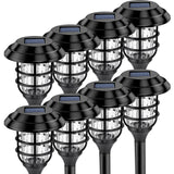 1 x RAW Customer Returns GIGALUMI Solar Lights Garden Solar Lamp for Outdoors, 8 Pack Garden Lights, Waterproof LED Decorative Path Lights for Lawn, Terrace, Patio, Path White  - RRP €31.99