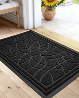 1 x RAW Customer Returns DEXI outdoor doormat, non-slip, 40 x 60 cm, dirt trapper mat, outdoor washable, weatherproof doormat outside inside, for front door, balcony or patio door, black - RRP €26.21