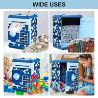 1 x RAW Customer Returns Pup Go ATM Electronic Money Box Safe for Kids, Funny Large ATM with Password, Safe Digital Piggy Bank, Christmas Birthday Children s Day Gifts for 3-12 Year Old Boys Blue  - RRP €25.99