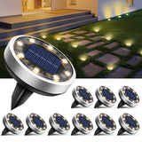 1 x RAW Customer Returns btfarm 10 Pack Solar Floor Lights Outdoor, 8 LED Garden Lighting Solar Waterproof Floor Solar Lights, Solar Lamps for Outdoor Garden Lawn Driveway Walkway Patio, Warm White - RRP €30.92