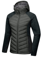 1 x RAW Customer Returns Mapamyumco Women s Warm Hiking Jacket Warm Hybrid Jacket Lightweight Breathable Warmth Charcoal Gray S - RRP €69.56