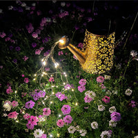 1 x RAW Customer Returns Solar watering can with fairy lights garden decoration - watering can light lights for courtyard path tree lawn yard path, solar fairy garden LED, fairy lights outside, star shower garden lights with shepherd s hook  - RRP €25.99