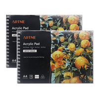 1 x RAW Customer Returns Artme A4 Acrylic Paper x 12 Sheets - 2PK - 400gsm Acrylic Block Extra Heavy Cold Pressed Acid Free Wet Dry Medium - High Quality Drawing Pad Acrylic Gouache Painting 2 Packs  - RRP €11.99