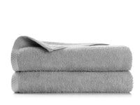 6 x Brand New SLEEPZEN Set of 2 Pearl Gray Bath Towels - GOTS Certified Organic Cotton 500gr m2 - Made in EU - 2 Bath Sheets 70x140cm - Absorbent, Soft and Ecological - RRP €167.88