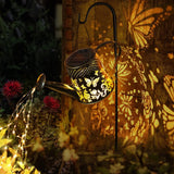 3 x RAW Customer Returns Watering Can with Lights Solar Lights Outdoor Butterfly Art Garden Decoration Hanging Solar Lanterns Metal Waterproof for Walkway Yard Pathway Patio Table - RRP €68.97