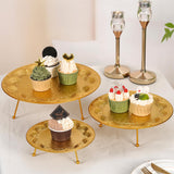 1 x RAW Customer Returns JUJOYBD Cupcake Stand Gold Set of 3, Metal Cake Stand Round Miffin Cake Stand Cake Plate with Base Vintage Etagere Table Decoration for Wedding Birthday Party Baby Shower - RRP €30.24