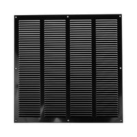 1 x RAW Customer Returns Vent Systems 400x400mm Black Ventilation Grille with Insect Screen. HVAC, Heating, Cooling and Ventilation applications. Indoor and outdoor vent cover. - RRP €30.1