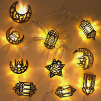 5 x Brand New Ramadan String Light,1.65M 10LED Muslim Ramadan String Lights,Ramadan Lights Eid Mubarak Decorations,Ramadan String Lights Works,Ramadan Decoration,Ramadan Garland Lights - RRP €40.25