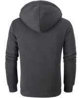 1 x RAW Customer Returns SPEEDRUN Men s Hooded Sweatshirts Pullover with Zip Winter Fleece Thermal Regular Fit Sweatshirts Dark Gray XL  - RRP €24.0