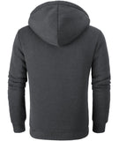 1 x RAW Customer Returns SPEEDRUN Men s Hooded Sweatshirts Pullover with Zip Winter Fleece Thermal Regular Fit Sweatshirts Dark Gray XL  - RRP €24.0