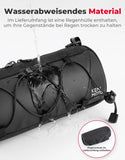 1 x RAW Customer Returns KEMIMOTO Bicycle Handlebar Bag, Multifunctional Bicycle Bag Front Handlebar Waterproof, Bikepacking Commuter Shoulder Bag for MTB, Road Bike Black - RRP €19.15