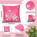 13 x Brand New Tatuo Pack of 6 Christmas Cushion Covers Decorative Christmas Cushion Cover Christmas Cushion Holiday Cushion Covers Decorative Cushion Covers for Sofa Christmas Office Bedroom Pink Style, 45 x 45 cm  - RRP €255.06