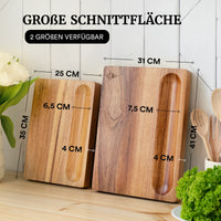 5 x Brand New Schwarzwald Spirit Cutting Board Wood Large - Solid Wooden Board for Kitchen - Extra Thick Cutting Board, Kitchen Board, Cheese Board, Bread Cutting Board, Chopping Board 35x25cm  - RRP €176.4