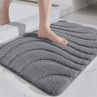 1 x RAW Customer Returns DEXI non-slip bath mat 60 x 90cm, soft microfiber bath mat, water-absorbent bathroom carpet, machine washable bath mat for bathtub, shower and bathroom - dark gray - RRP €39.99