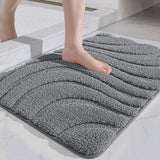 1 x RAW Customer Returns DEXI non-slip bath mat 60 x 90cm, soft microfiber bath mat, water-absorbent bathroom carpet, machine washable bath mat for bathtub, shower and bathroom - dark gray - RRP €39.99