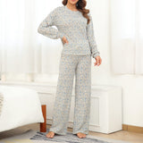 1 x Brand New ANGGREK Women s Pajama Sets Long Sleepwear Women s Pjs Set Long Pajamas Women s Pajamas Women Pattern 1 XL - RRP €39.45