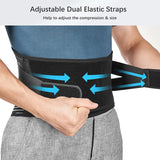 1 x RAW Customer Returns Lumbar Back Support Belt, Lumbar Orthopedic Bust, Adjustable Lumbar Elastic Band, Breathable Lumbar Support Belt for Men and Women, for Sciatica Pain, Herniated Disc-M - RRP €16.99