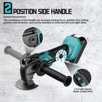 1 x RAW Customer Returns Ecarke cordless multi-function tool for Makita battery 18V Li-Ion, multi-tool 6 adjustable speeds, brushless motor for removing, scraping, cutting with 23 accessories batteries not included  - RRP €72.78