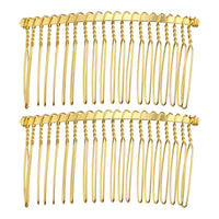 1 x Brand New VOCOSTE 2 Pieces Anti Slip Hair Side Combs Accessories Metal Gold Tone 3  - RRP €18.0