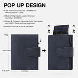 1 x RAW Customer Returns SENDEFN card holder with coin pocket Men s wallet RFID protection Genuine leather wallet Mini wallet men slim wallet Pop-up card holder Aluminum clip - RRP €36.54