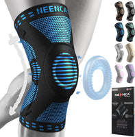 2 x RAW Customer Returns NEENCA Knee Support, Compressed Knee Brace with Patella Gel Pads Spring Side Stabilizers, Medical Knee Protector for Running, Meniscus Tear, Arthritis, Joint Pain Relief, ACL, Recovery - RRP €60.48