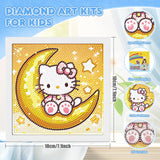 1 x Brand New DOMROM Diamond Painting Children with Frame, Kitten Diamond Painting Set Full Mosaic Making for Girls Boys Adults, 5D Diamond Painting Diamond Painting Pictures Arts Craft for Home Decor - RRP €8.77