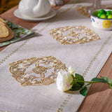 1 x Brand New ARTABLE Lace Rose Rectangle Table Flag Tablecloth Pastoral Retro Exquisite Dining Table Coffee Table Fireplace Cabinet Dresser Wedding Holiday White-5, 32 x 150 cm  - RRP €20.4